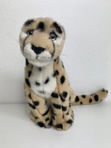 Leopard Gepard Katze Wildkatze Stofftier Kuscheltier 24cm sitzend Uni-Toys - Bild 1 von 9