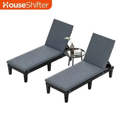 Sillas de playa ajustables para patio 2 piezas ligeras resistentes a la intemperie Foto 1 de 4