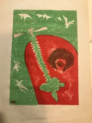 RARO MARTÍN BAROOSHIAN (1929-2022) COLOR XILOGRAFÍA 1953 COLOR FIRMADO edición pequeña. 15 Foto 1 de 4