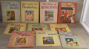 VINTAGE ANTIQUE BOOK BOOKLET Lot of 10 Children's Stories Fairytales - Picture 1 of 16
