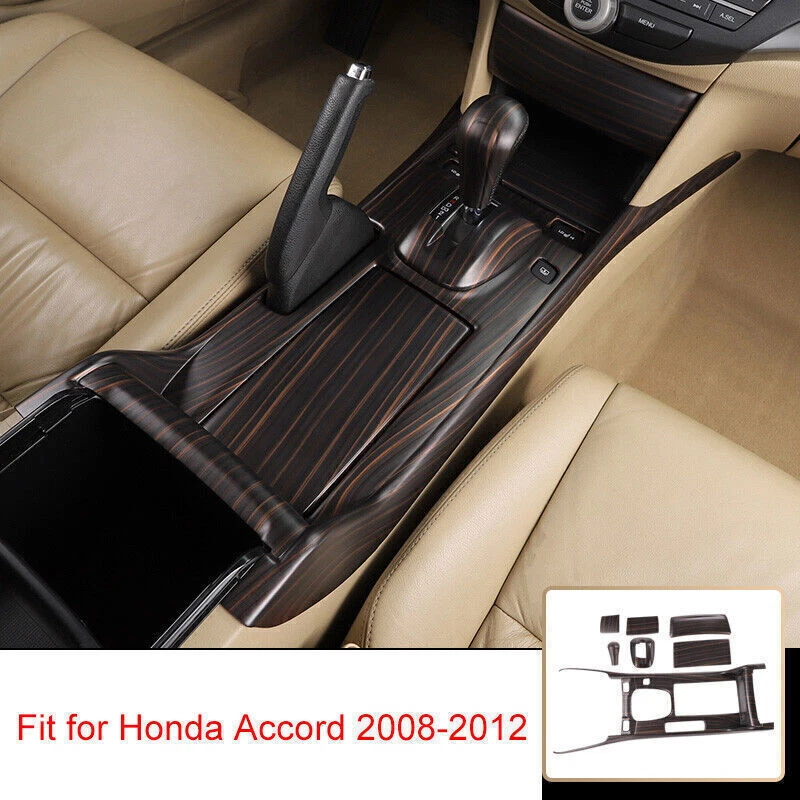 Panel de cambio de marchas consola de grano de madera melocotón para Honda Accord Crosstour 2008-2012 Foto 1 de 4
