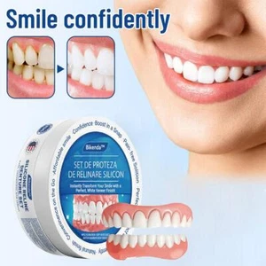 `Denti finti superiori/inferiori in silicone, faccette per denti perfetti, appar - Picture 1 of 11