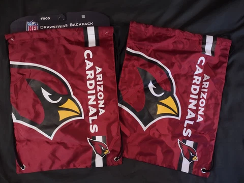 NFL Arizona Cardinals Drawstring Backpack Gym Bag - Red Cover