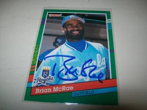 1991 DONRUSS RC BRIAN MCRAE AUTOGRAPH SIGNED AUTO #575 KANSAS CITY ROYALS - Picture 1 of 2