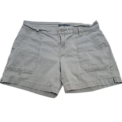 Bermuda de caminhada leve Prana tamanho 10/30 feminina marrom com zíper elástico bolsos mosca - Imagem 1 de 4