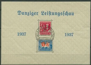 Gdansk 1937 PUEBLO DANZIGER en Magdeburgo bloque 3 con SST, esquina doblada - Imagen 1 de 1