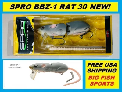 Señuelo Topwater SPRO BBZ-1 RAT 30 ¡COLOR FANTASMA GRIS! ¡ENVÍO GRATUITO A ESTADOS UNIDOS! #SRT30Z1GGT Foto 1 de 3