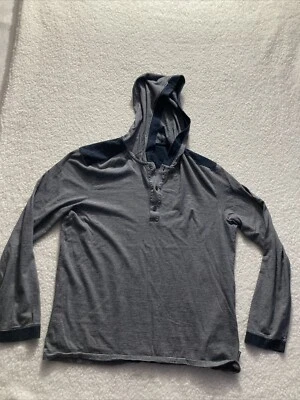 Sudadera con capucha para mujer Michael Kors talla L azul marino manga larga a rayas mezcla de algodón Foto 1 de 4