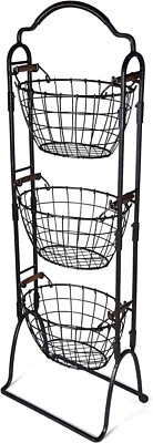 Mikasa Gourmet Basics Harbor Adjustable Standing 3-Tier Metal Storage Rack - Image 1 of 4