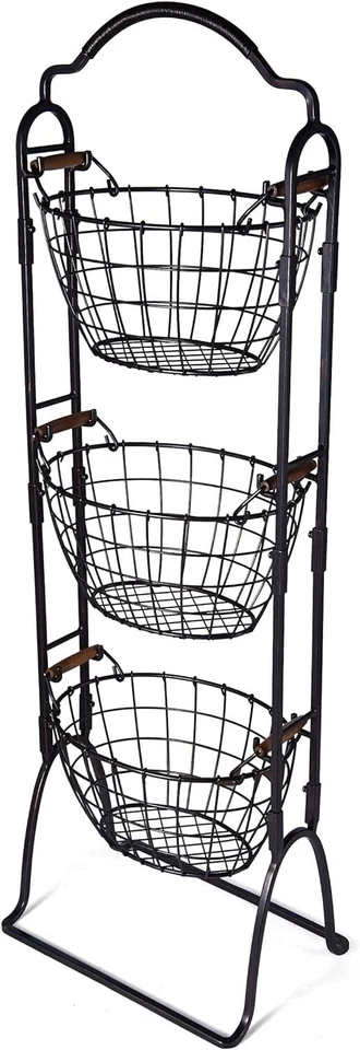 Mikasa Gourmet Basics Harbor Adjustable Standing 3-Tier Metal Storage Rack - Image 1 of 4