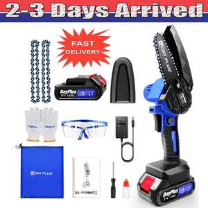 4" Chainsaw Cordless Rechargeable Wood Cutter Saw Chain Saws for Makita Battery  - Picture 1 of 15