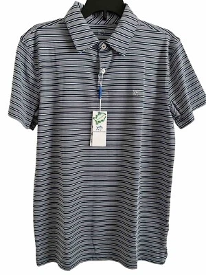 Southern Tide Boy’s Driver Crawford Aged Denim Stripe Polo Shirt XL 16 NWT - Image 1 of 4