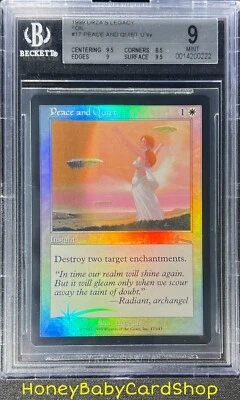 MTG Urza's Legacy Foil 1999 Peace and Quiet BGS 9.0 MINT Silver Age Staple - Image 1 of 4