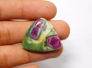 Gorgeous Natural Green Ruby Zoisite Cabochon Loose Gemstone 18 Cts. ME-7871 - Picture 1 of 6