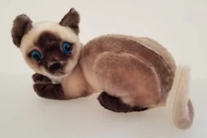 New Siamese Cat Stuffed Animal Plush 10" In Length 01 - Picture 1 of 6
