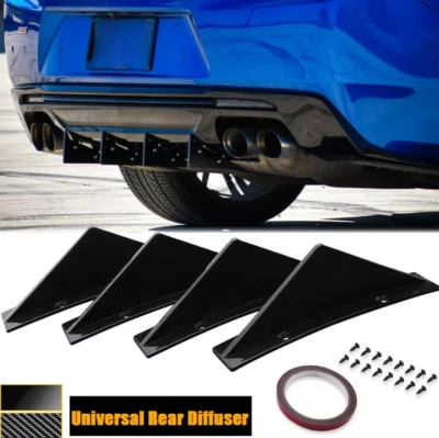 Para Hyundai Sonata para-choque traseiro difusor barbatana de tubarão spoiler divisor de lábios brilhante - Imagem 1 de 4