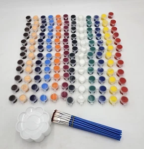 Washable Acrylic Paint Sets 168 Piece Non Toxic Mini Pots  Brushes Palettes Art - Picture 1 of 6