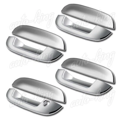 CAPA DE MAÇANETA DE PORTA CROMADA ACABAMENTO 8 PEÇAS AJUSTE 03-08 ISUZU ASCENDER/04-07 BUICK RAINIER - Imagem 1 de 3