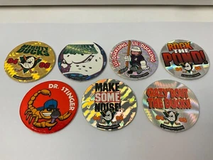 Lot of 7 Hawaiian Pog Milk Cap Board Game *Del Taco Foil Promotion Mighty Ducks - Picture 1 of 4