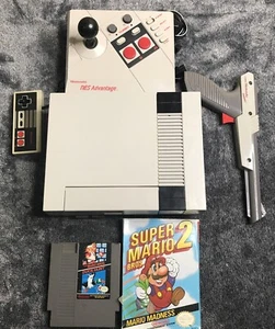 Nintendo NES-001 Console OEM Controller Advantage Zapper Mario 2 Duck Hunt - Picture 1 of 22