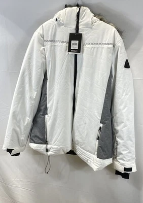 Avalanche Women's White Hooded Faux Fur Puffer Ski Jacket Coat 1XL NWT - Image 1 of 4