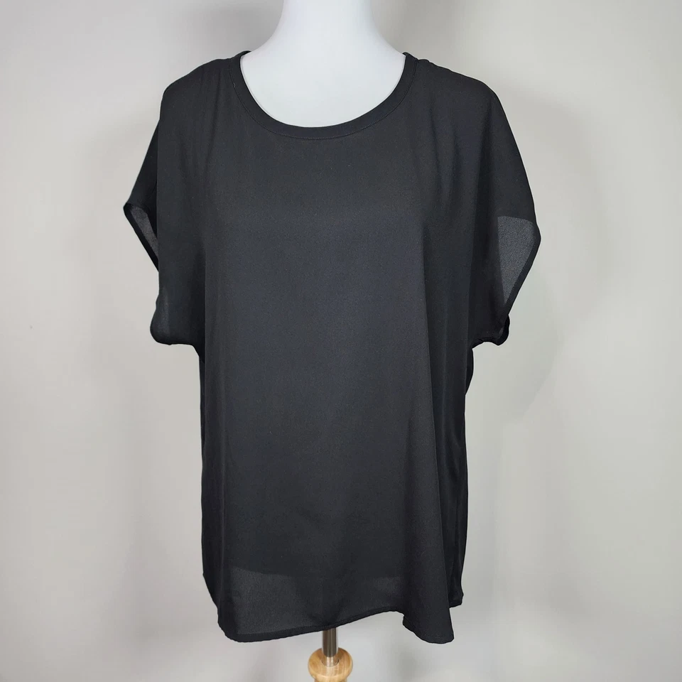 Icone Simons Blouse Womens M Drape Flowy Career Office Professional Academia  - Image 1 of 4