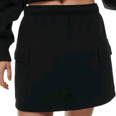 NUEVA Minifalda Aritzia Acogedora Vellón Mega Carga Tiro Medio en Negra Talla M Informal Foto 1 de 4