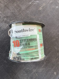 Southwire 22977384 100 ft. 10 Green Stranded CU THHN Wire - Picture 1 of 4