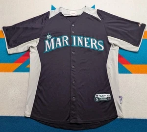 Seattle Mariners Team Player Issue Jersey Stitched Patch Blank BP Majestic Sz 44 - Picture 1 of 8