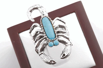 Ring Skorpion mit Türkis 925 Sterlingsilber Gr. 53 - - Bild 1 von 4