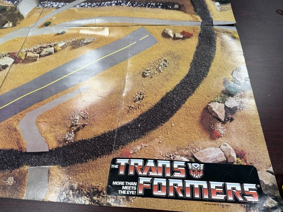 Alfombrilla de acción original 1985 para el juego de tren y batalla Transformers Tyco SOLO ESTERA Foto 1 de 4