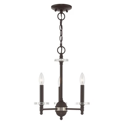 Livex Lighting - Bennington - 3 Light Mini Chandelier - 14 Inches wide by 17.5 - Image 1 of 4