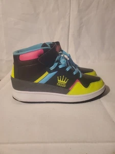 Zapatillas Hombre Troop Cobra Hi Retro Neón Amarillo Aqua Rosa Talla 9/1/2 - Imagen 1 de 6