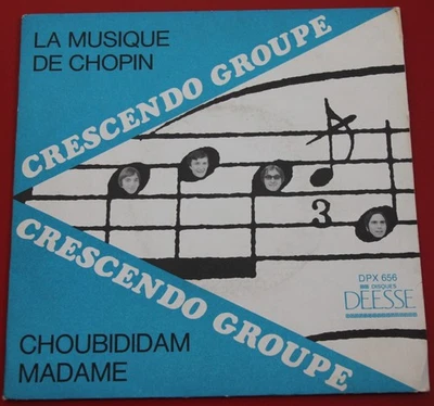 45t / SP Crescendo Groupe : La musique de Chopin +1 VG+/EX 1970 Dédicacé - Photo 1/2