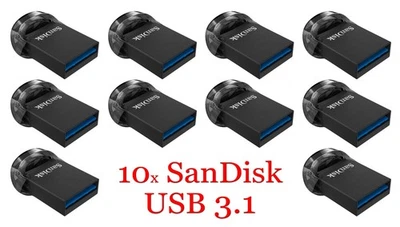 Лот 10 x SanDisk ULTRA FIT USB-накопитель 256 GB USB3.1 SDCZ430-256G - Изображение 1 из 4