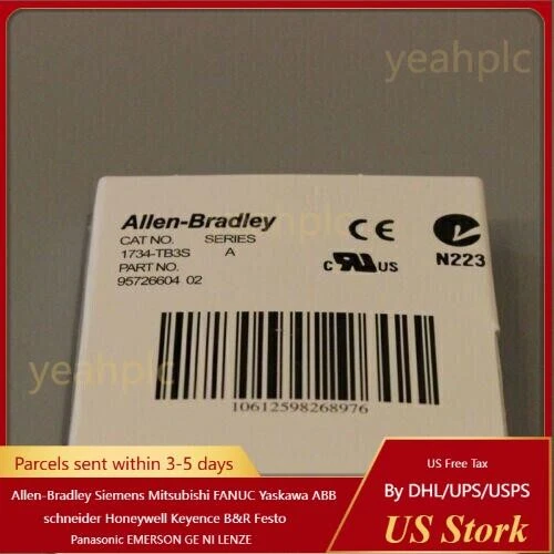 AB 1734-TB3S SER A POINT I/O Module PLC Terminal 1734TB3S New Factory Sealed - Image 1 of 1