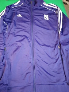 Giacca a vento Northwestern Wildcats Adidas viola uomo X-Large track emessa - Foto 1 di 4