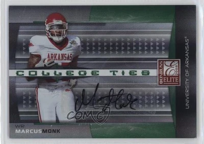 2008 Donruss Elite College Ties Auto /50 Marcus Monk #CT-5 Rookie Auto RC - Image 1 of 2