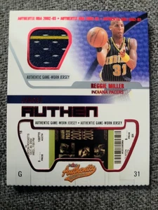 2003-04 Fleer Authentix Jersey Authentix Ripped Reggie Miller #JA-RM HOF Red - Picture 1 of 2