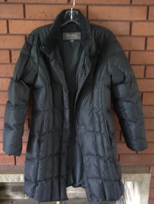 Abrigo de invierno acolchado largo de plumón Eddie Bauer para mujer mediano excelente estado Foto 1 de 4