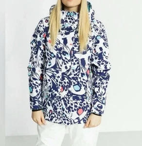 ROXY Mujer Chaqueta/Abrigo Mujer Talla Mediana Azul Blanco Mariposa DryFlight 10K - Imagen 1 de 5