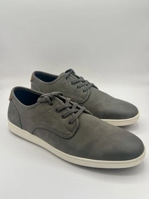 Steve Madden Para Hombre Fenta Gris Lona Parte Superior Baja Con Cordones Tenis, Talla 13 Foto 1 de 4