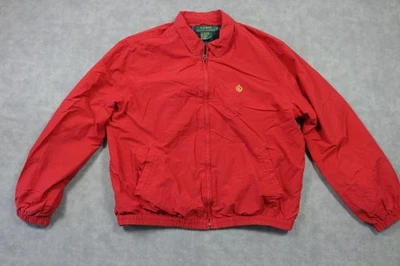 Chaqueta Lauren Ralph Lauren Para Hombre Grande Roja Harrington Bombardero Cuadros Forrado Cresta Foto 1 de 4
