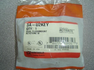 Lote de 5, Wiremold P & S Activate 3A-U2KEY Doble Montaje Llavero Doble Puerto - Imagen 1 de 2