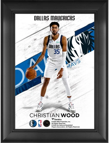 Christian Wood Dallas Mavericks Framed 5" x 7" Jersey Swap Collage Cover