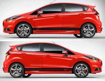 Calcomanías gráficas rayas laterales Ford Fiesta ambos lados cualquier año revisadas Foto 1 de 4