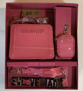 Womens Steve Madden Special Edition Evelyn Gift Set Pink - Bag, 3 Straps, Pouch - Picture 1 of 6
