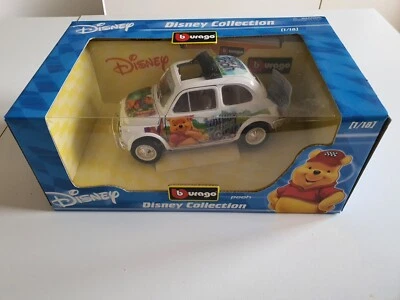 BURAGO 2016 1/18 Disney Collection  Fiat 500 Winnie the Pooh - Immagine 1 di 4