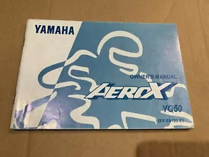 Genuine Yamaha YQ50 Aerox Owners Manual Handbook 5FF-F8199-E1 - Picture 1 of 3