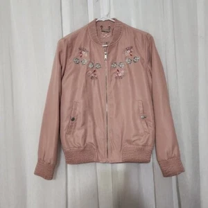 Odyn Embroidered Bomber Jacket Full Zipper Side Pockets Size Medium - Picture 1 of 8